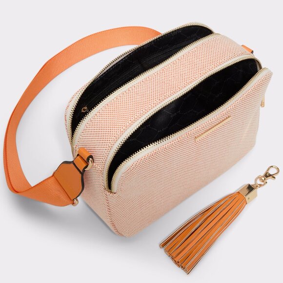 NWT Strobe Lights Double Zip Crossbody Bag With Tassel - Picture 2 of 4